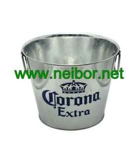 Wholesale Galvanized Steel Metal Corona Extra Beer bucket 5Quarter with 2 handles from china suppliers