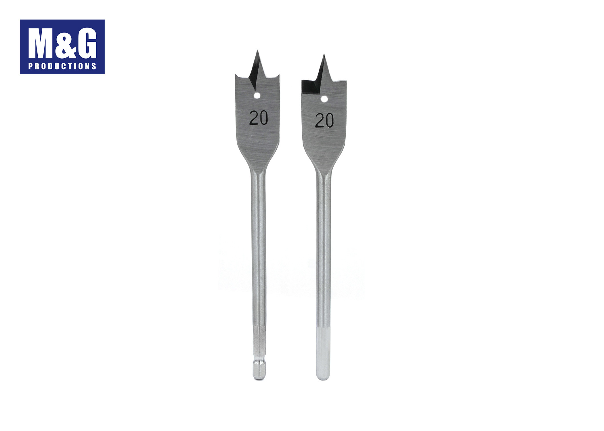 High Precision Jobber Drill Bit Hex Shank Flat Spade Wood Drill Bits With Heat Treatment
