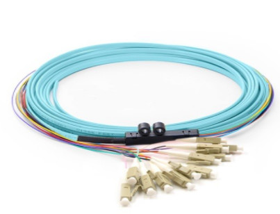LSZH Jacket LC Ribbon Fanout Fiber Optic Pigtails For Data Center