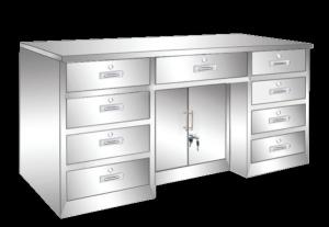 Wholesale 9 Drawers Stainless Steel Medical Table Worktable 1600x700x800mm Size from china suppliers