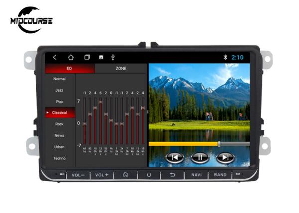 2 Din Volkswagen DVD Player GPS Navigation Android System 9 Inch Screen 1024