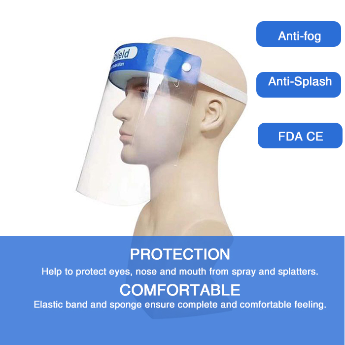 Hospital Disposable Splash Mask Providing Clear Vision While Protecting The Face