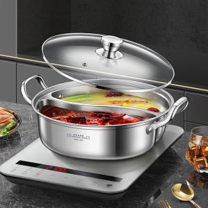 Wholesale New Arrival 28cm Hot Pot Multi-user Hotpot Induction Soup Pot 304 Stainless Steel Shabu Pots For Cooking from china suppliers
