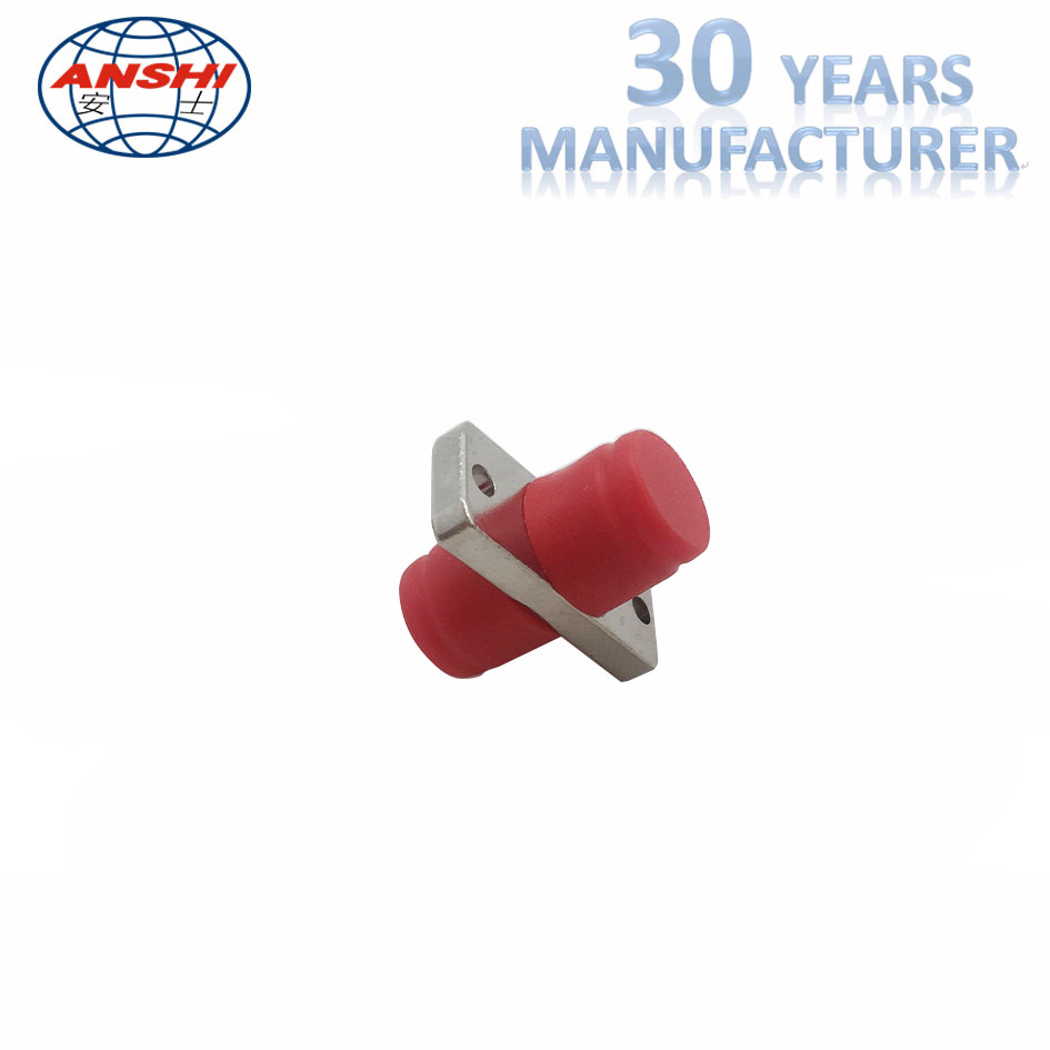Square Type Fiber Optic Accessories Optic Adaptor Metal Material Simplex Core