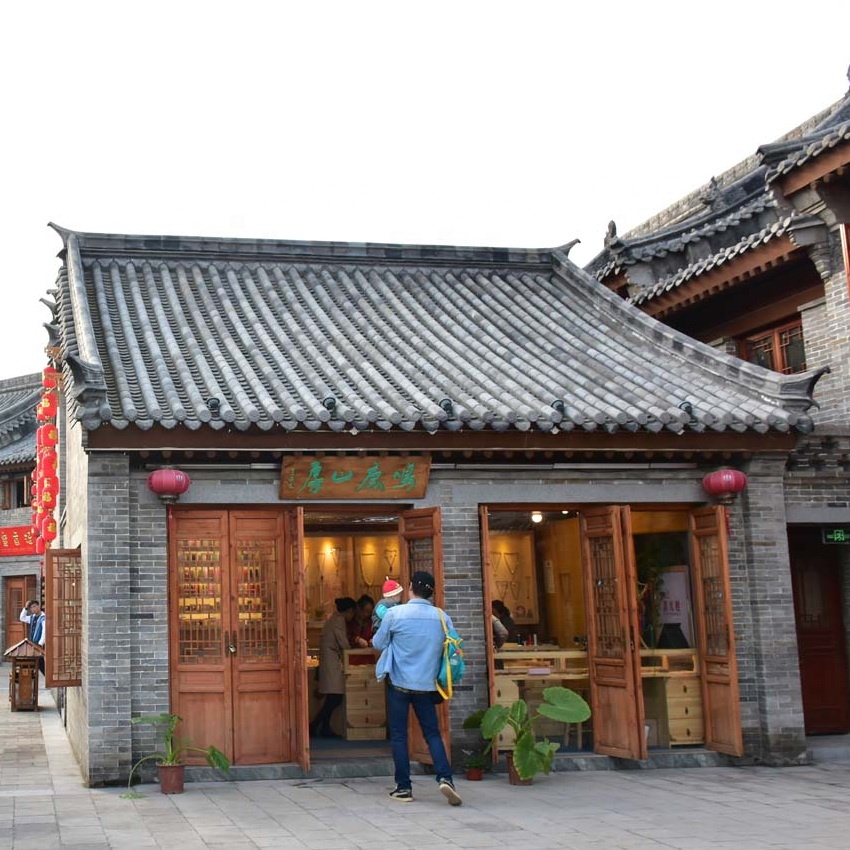 Eaves Japanese Ceramic Roof Tiles Traditional Clay Tiles Temple Garden