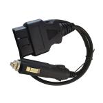 16 Pin OBD2 OBD GPS Cable Black Male Female To Cigarette Lighter