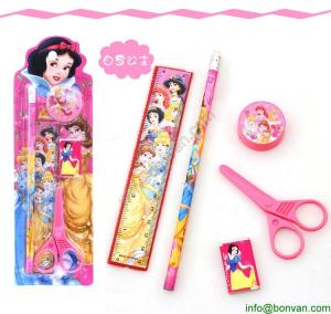 Wholesale Cheap Gift Children Student Cartoon Stationery Set Pencil Set in Blister Card from china suppliers