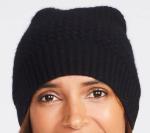 Women ' S Knit Beanie Hats 100 % Cashmere Material Lattice Stitch 7gg Gauge