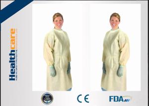 Wholesale Non Woven Disposable Isolation Gowns 20-60G Protective Wear Blue / Yellow / White Color from china suppliers