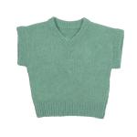 Unisex Kids Wool And Cotton Blend Knitted Pullover Sweater Vest Sleeveless Knit