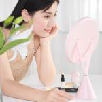 Desk Round DC5V 2A Travel Smart 5X Vanity Magnifying Makeup Mirror