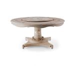 Luxury Shell Decoration Round Shaped Ash Wooden Dining Table