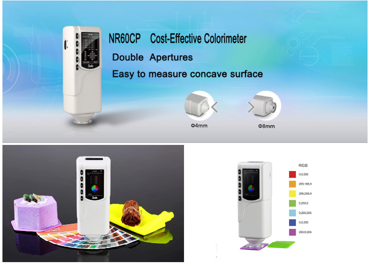 8mm Flat Aperture Portable Color Meter , Color Difference Analyzer In Lab / Industry
