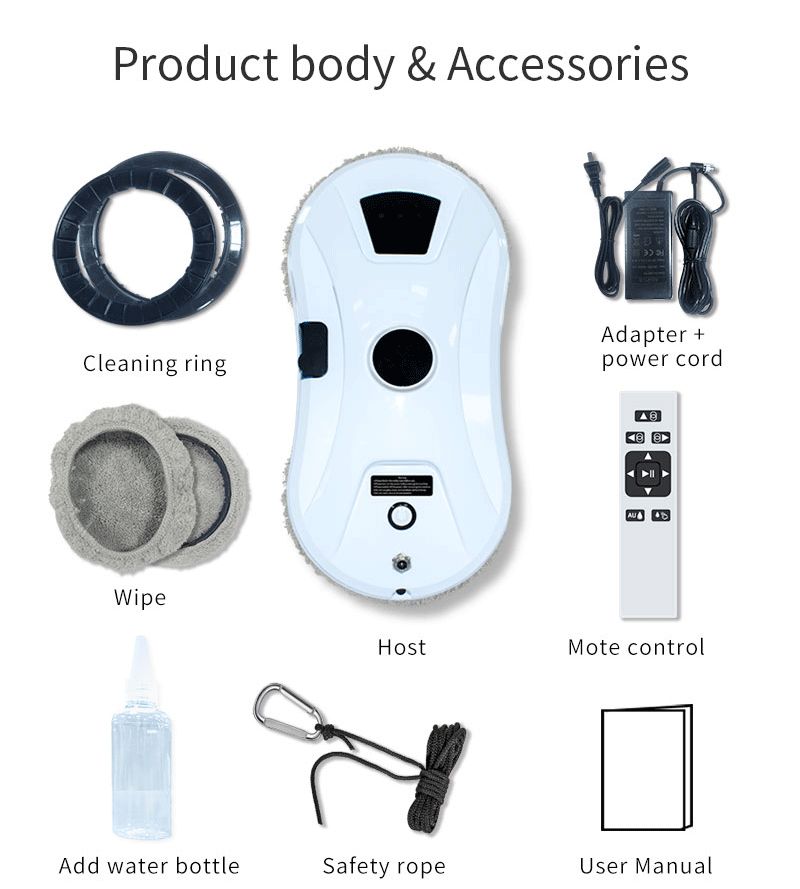App-Controlled Huidi HCR-11 Household Smart Phone Window Cleaning Robot Vacuum for Home