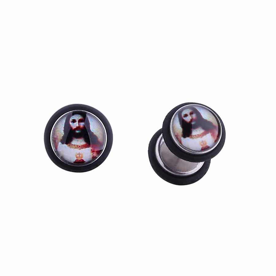 Europe men round cool stud earrings stainless steel stud earrings for sale