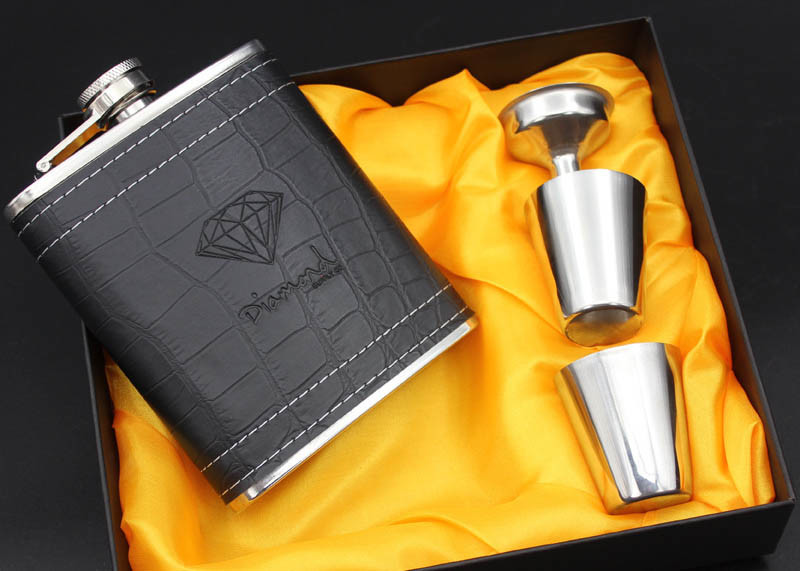 7 Oz Small Wine Pot Pocket Hip Flask High End Set Adult Use Logo Printed