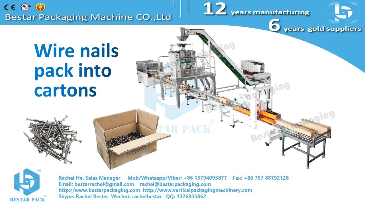 Packaging equipment fully automatic solution for screw nails packing in box