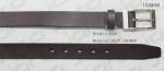Split Leather Mens Black Dress Belt With Japanese Clip & Nickel Satine Buckle