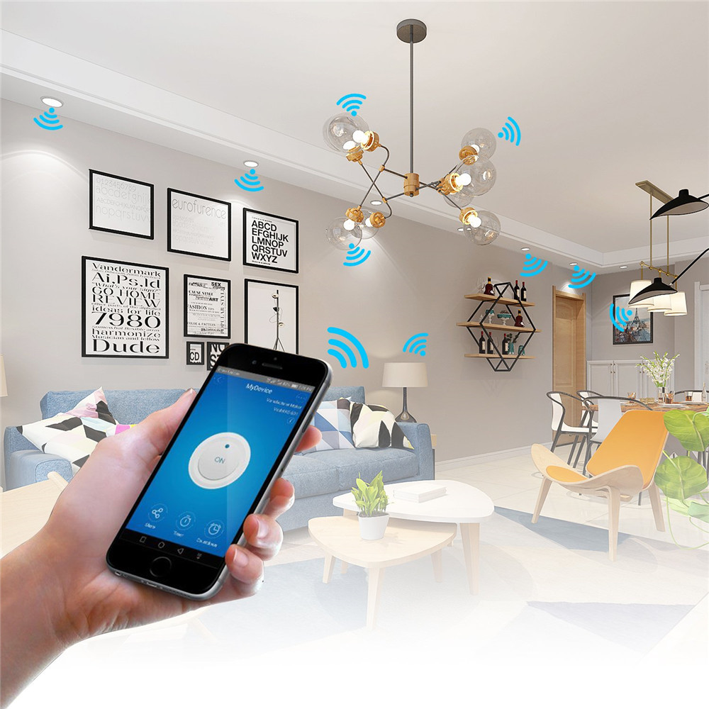 Glomarket Us AU Standard Tuya Wifi Smart Switch 2 Gang No Neutral Wall Switch Smart Life App Control Light Switch