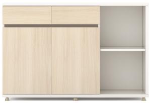 Wholesale E1 Grade MFC Melamine Office Furniture Office File Storage Cabinet 1.2M 2 Doors from china suppliers