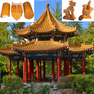 Wholesale Old Chinese Style Glazed Gazebo Roof Tiles Yellow Color from china suppliers