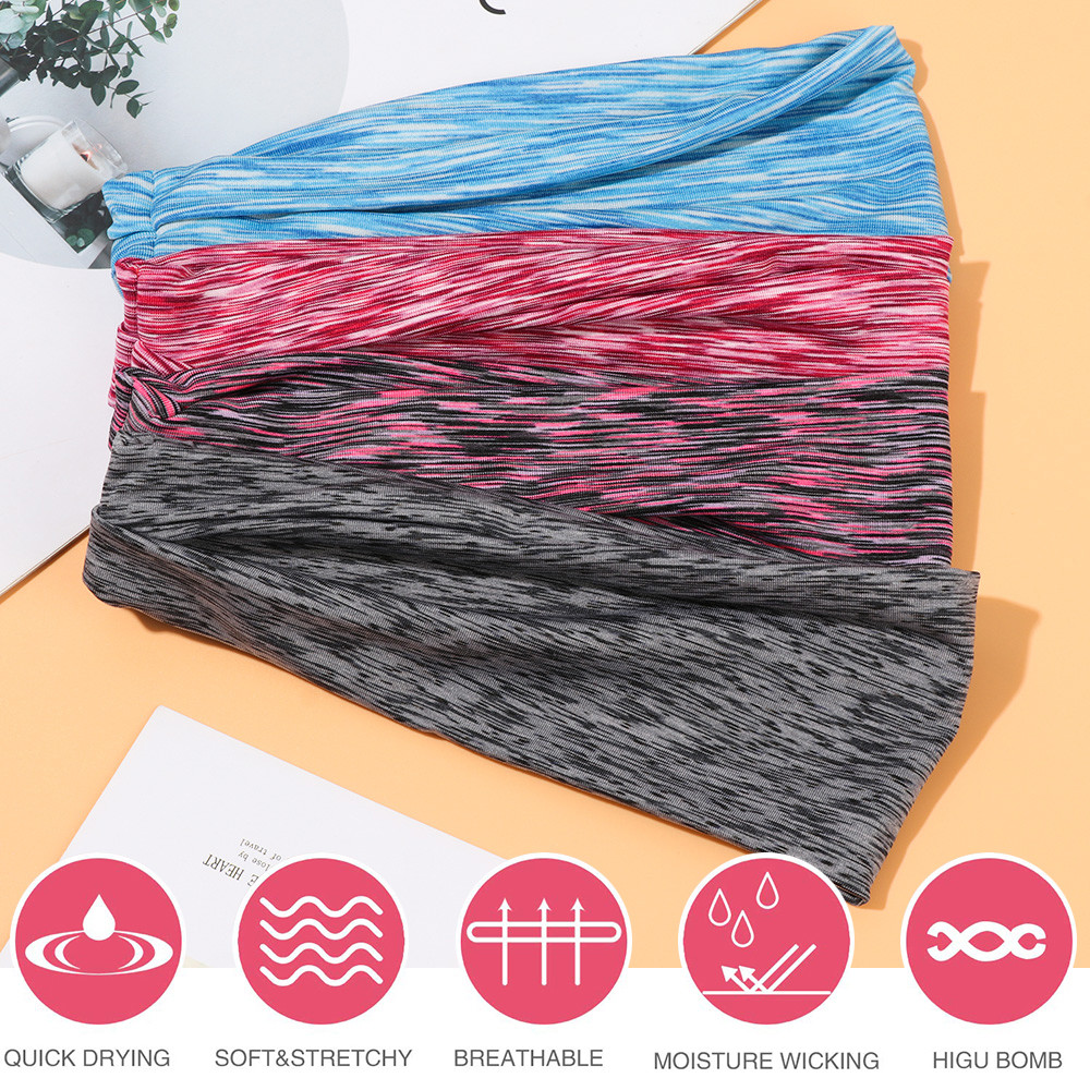 Absorbing Sweat Elastic Yoga Running Headbands Breathable Stretchy