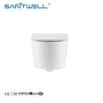 Wholesale Luxury SWA325 Procelian WC Washdown Rimless Wall Hung Toilets P trap