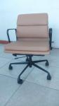 Sophisticated Ergonomic Office Chair Brown Color Soft Pad Back 360 Degree Swivel