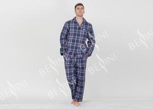 Wholesale Red Yarn Dyed Check Mens Luxury Sleepwear Anti Wrinkle Eco Friendly S - XXL Size from china suppliers