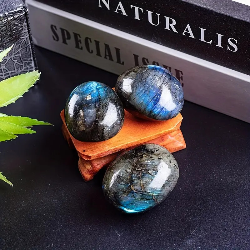 Natural Labradorite Palm Stone Healing Polished Pocket Labradorite Rock Stones Irregular Worry Stone Anxiety Releasing