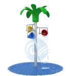 Sunflower Water Splash Pad 3.0m Height Children Water Play Equipment