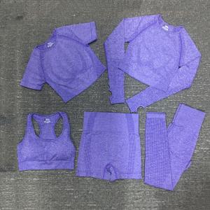 Wholesale Nylon Polyester Spandex Cropped Long Sleeve Workout Top Gym Wear Ribbed Sportswear from china suppliers