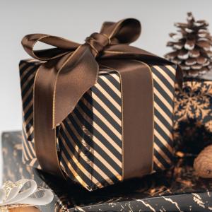 Wholesale Black Style Striped Kraft Wrapping Paper 10m Roll Christmas Wrapping Paper OEM from china suppliers
