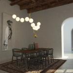 White Led Nordic Glass Ball Modern Pendant Light For Stairwell