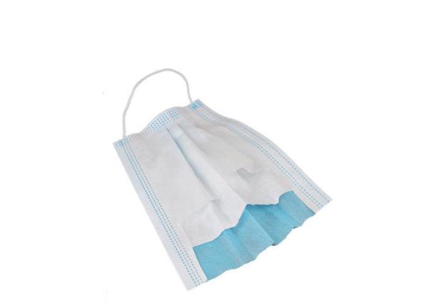 Non- Woven Surgical Face Masks Blue Disposable 3 Ply Face Mask Adjustable Ear