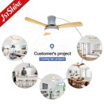 Modern Nordic Style 48 Inch 3 Wooden Blades Ceiling Fan with LED Light Energy