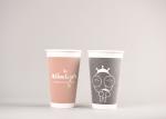 Double Walled Paper Coffee Cups , Heat Resistant Disposable Hot Beverage Cups