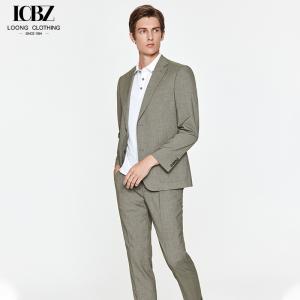 Wholesale Men's Korean Style Khaki Suit for Wedding Groom Business Casual Slim Formal Dress from china suppliers