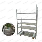 Durable Dutch Flower Trolley Surface Treatment Hot Dip Galvanizing Metal Mesh