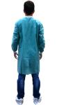 Hospital Stitched Seams Disposable Lab Coats With Knitted Collar