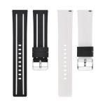 OEM No Deformation 22mm Silicone Rubber Watch Strap Bands For Women
