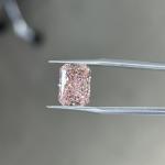 IGI Certified Synthetic lab Created Radiant Cut Pink Diamond 10Mohs Hardness