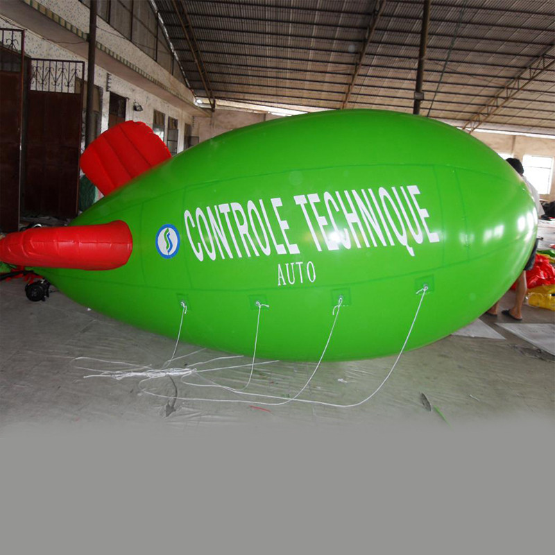 Outdoor Airship PVC 5m Helium Inflatable Advertising Balloons For Commercial