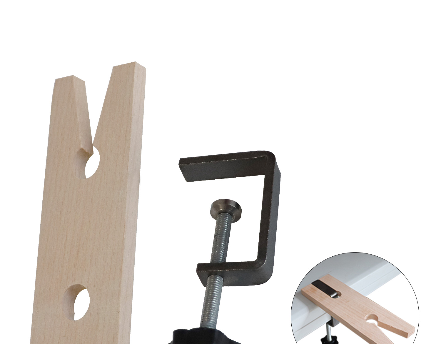 Multi Purpose Handmade Jewelry Tools Auxiliary Wood Clamp Holder