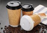 12oz 16oz Heavy Weight Insulated Hot Paper Drinking Cups With Straws