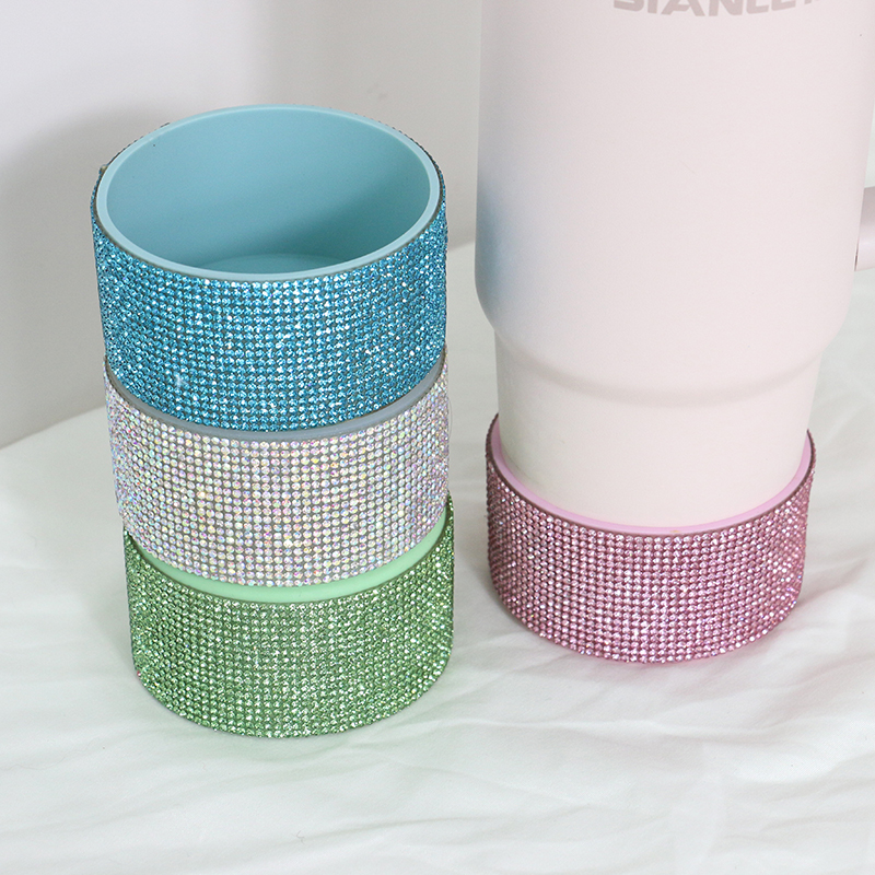 Wholesale cup Glitter Silicone Boot for 20-40oz Bottle Cover Bottom Sleeve Cover Protective tumbler boot printed