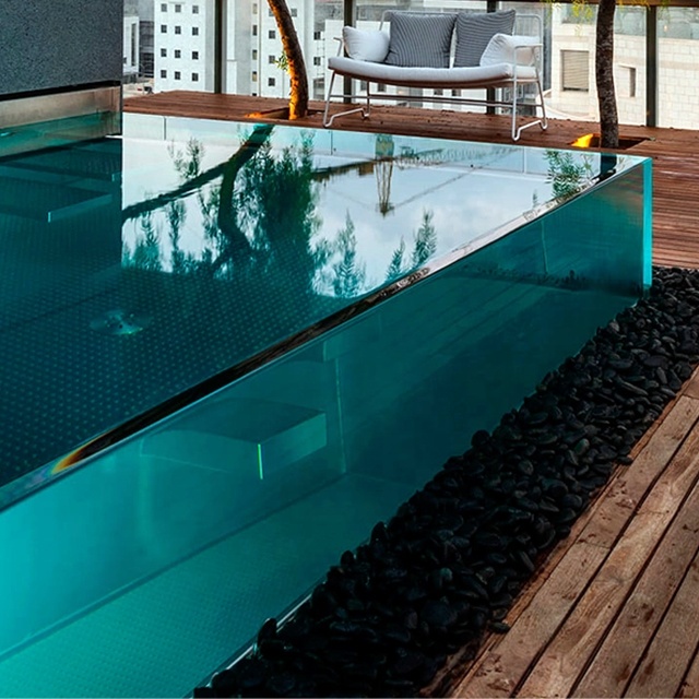 Outdoor Acrylic Above Ground Container Pool with Acrylic Window 30mm-950mm Thickness