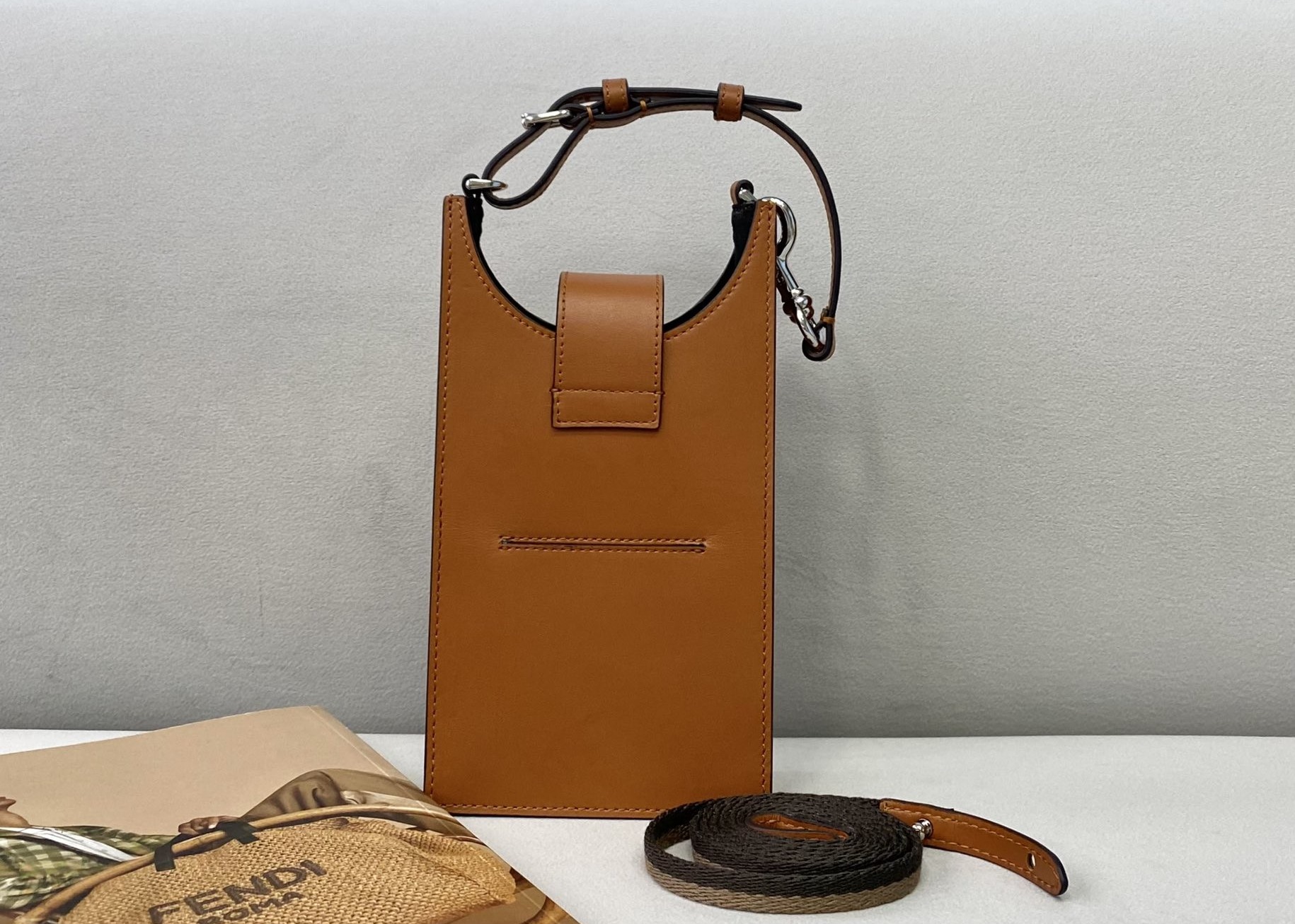 Delicate Small Mobile Phone bag Cotton And Linen Materials And Imported Cow Leather Lovely cross-body bag