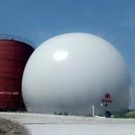 Free Standing Double Membrane Biogas Balloon