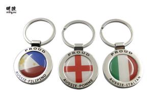 Wholesale Big Epoxy Sticker Metal Key Ring Round Key Tags Two Sides Logo from china suppliers